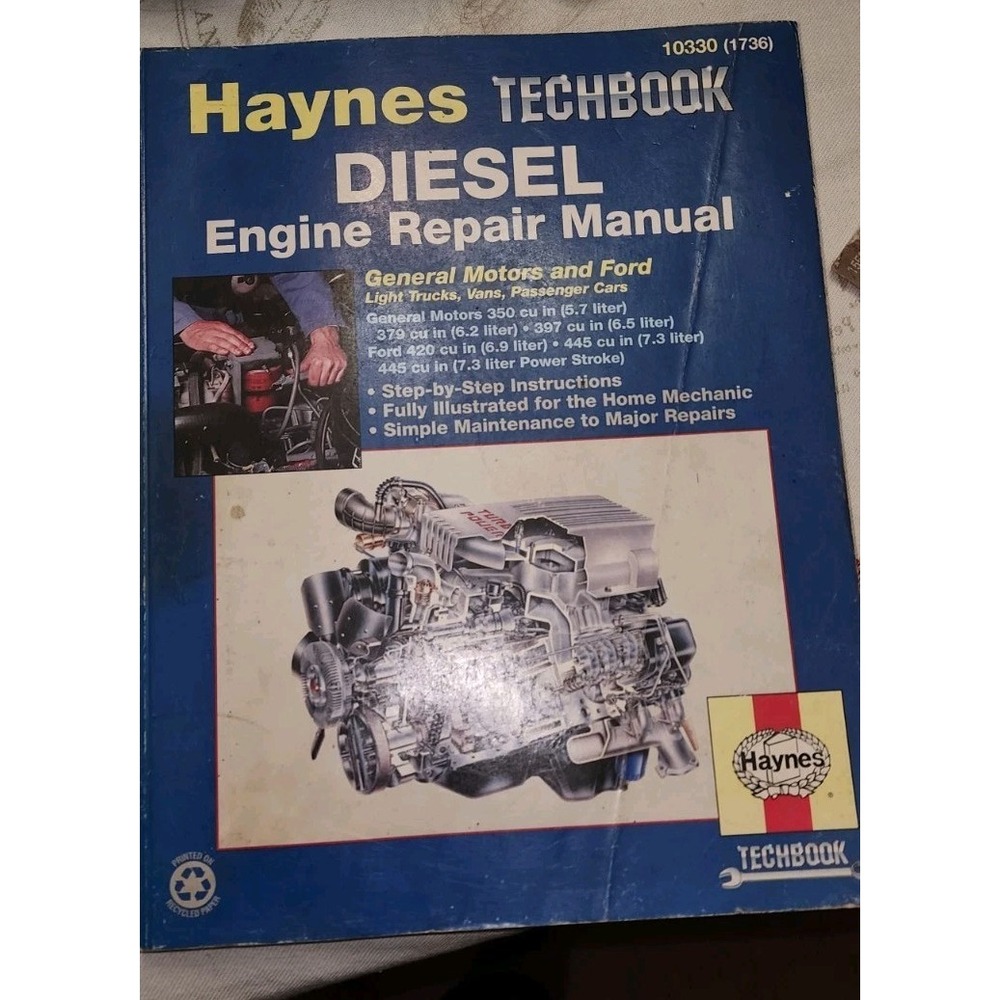 Haynes Techbook Diesel Engine Repair Manual 10330 GM Ford 5.7 6.5 7.3